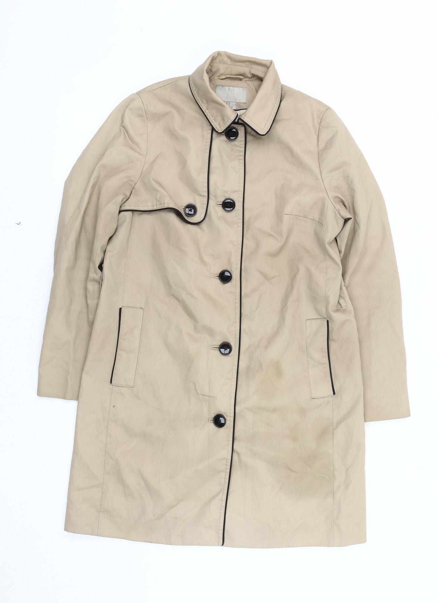 H&M Women's Beige Trench Coat Size 10