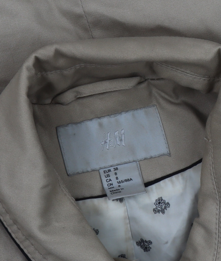 H&M Women's Beige Trench Coat Size 10