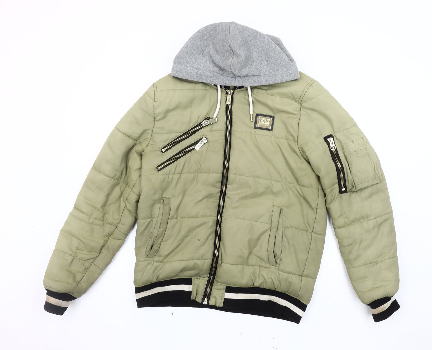 Supply & Demand Men's Green Bomber Jacket M