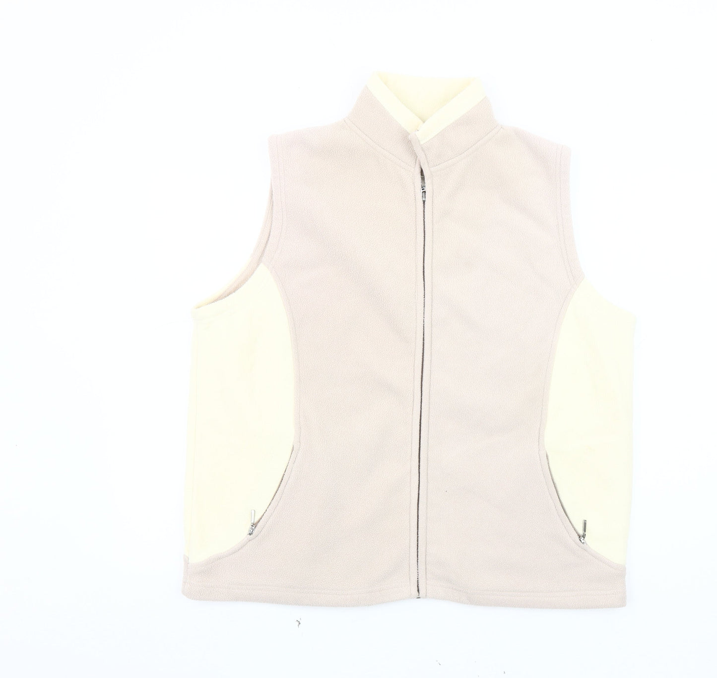Bonmarché Women's Beige Bodywarmer, Medium, Zip Closure