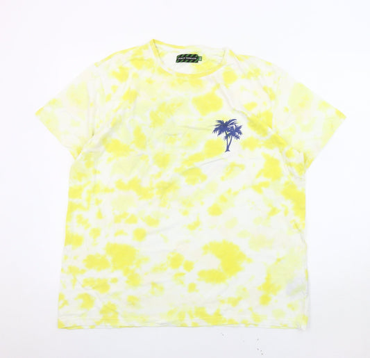 Urban Threads XL Men's Yellow Graphic Print Tee