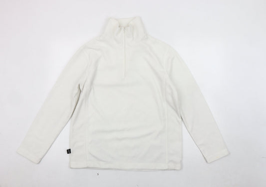 Campri Women's White Pullover Sweatshirt, Size 12