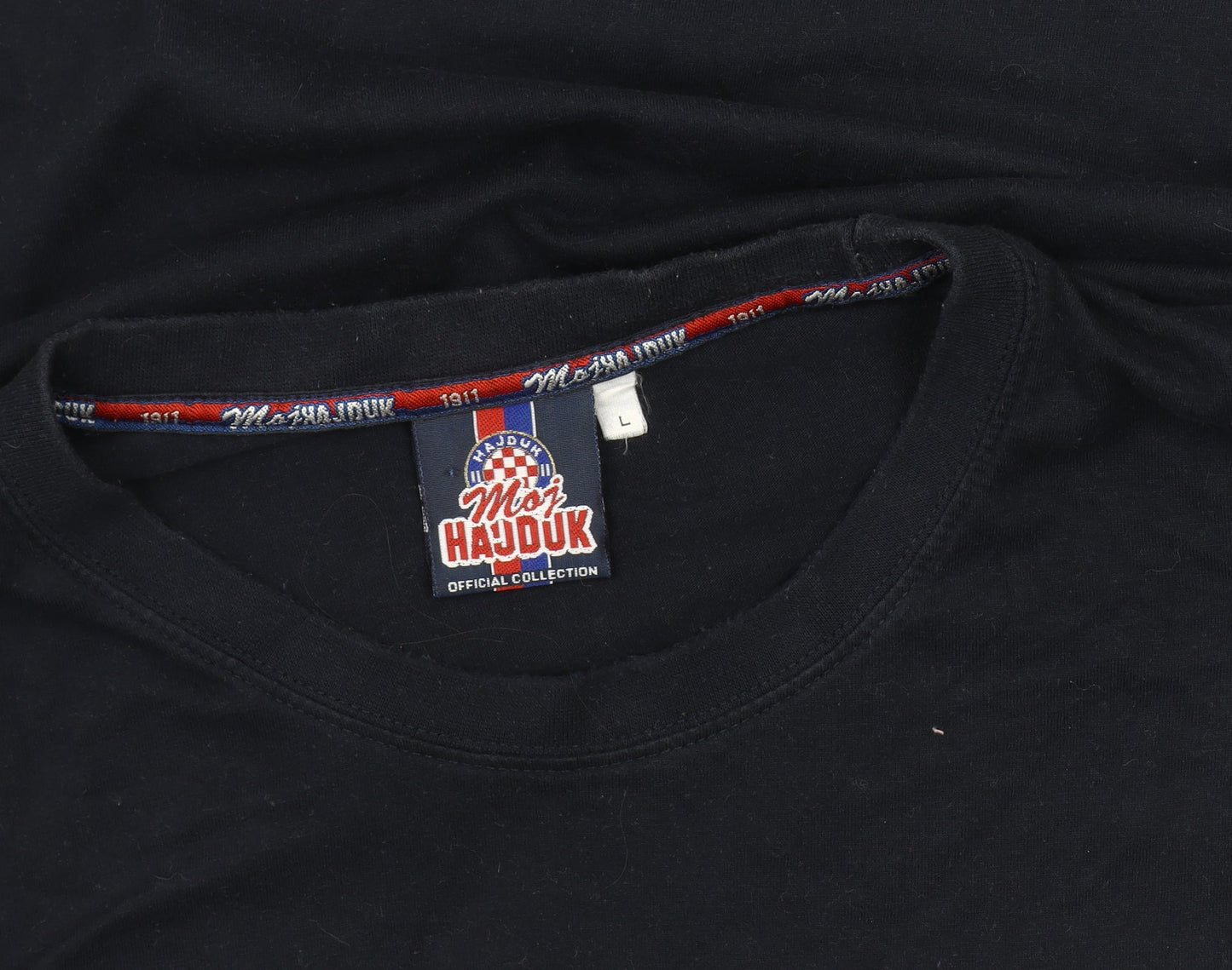 Hajduk Men's Black Graphic T-Shirt L Regular Fit