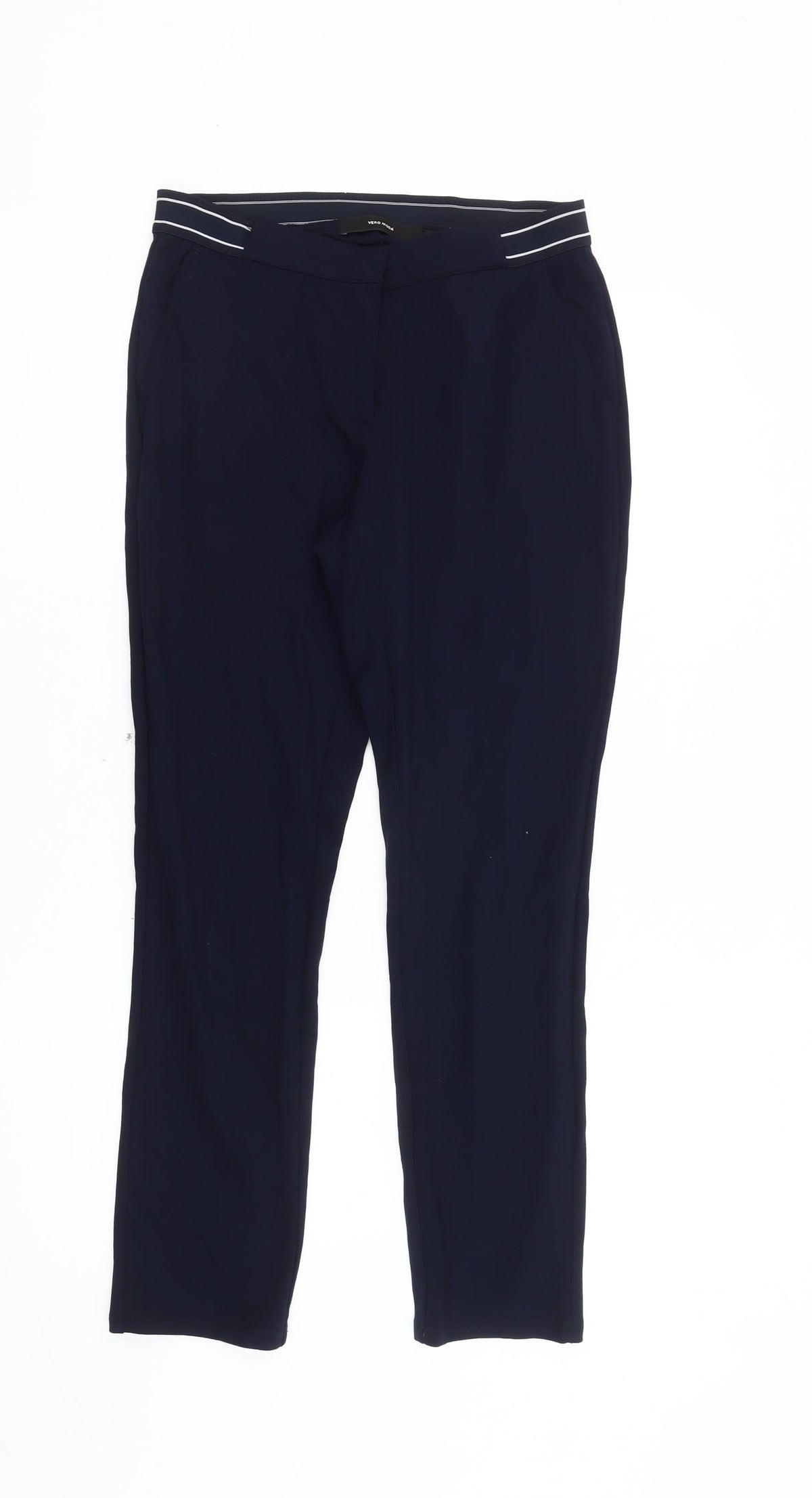 Vero Moda Women's Blue Straight Trousers, Size S