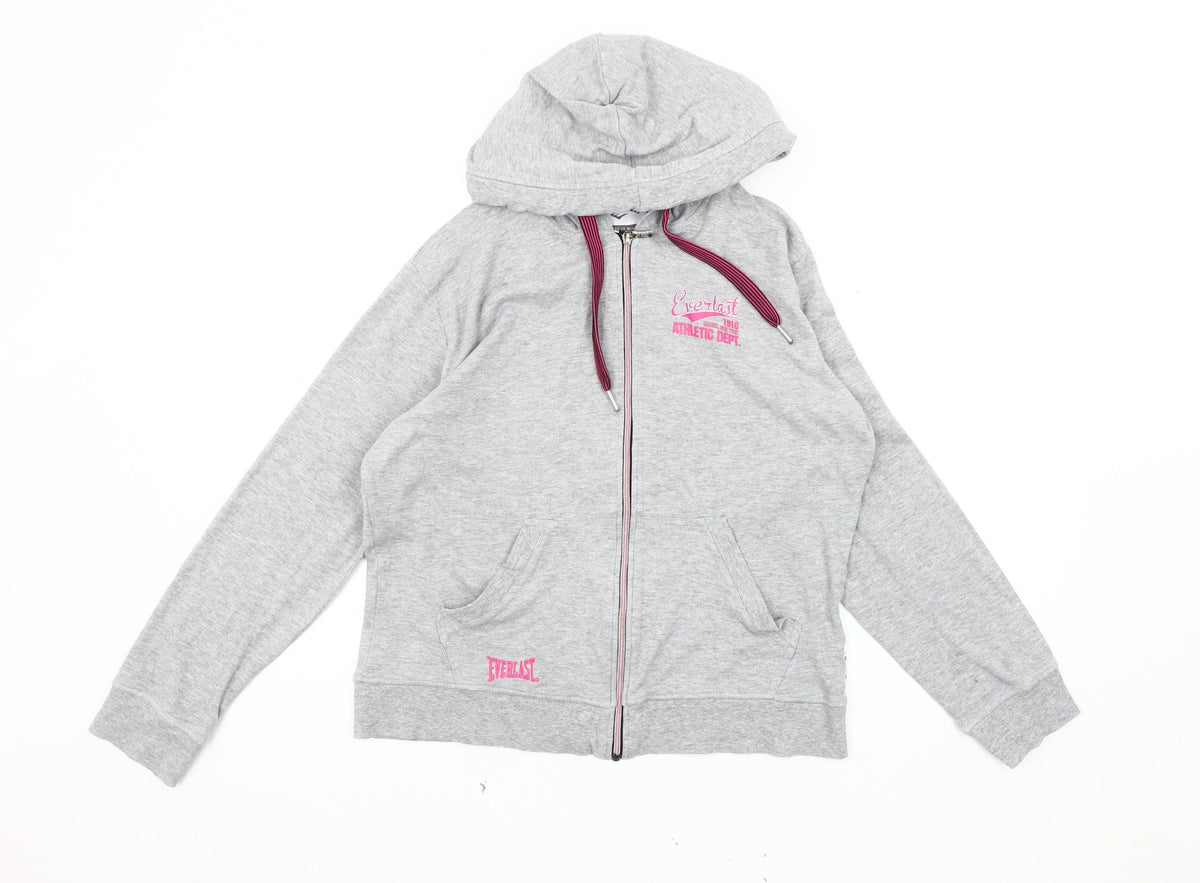 Everlast Women's Grey Hooded Jacket Size 14