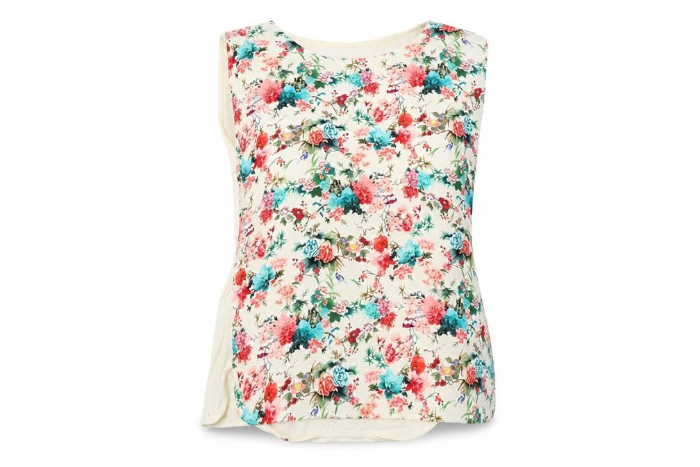 Warehouse Women's Multicoloured Floral Blouse Size 8