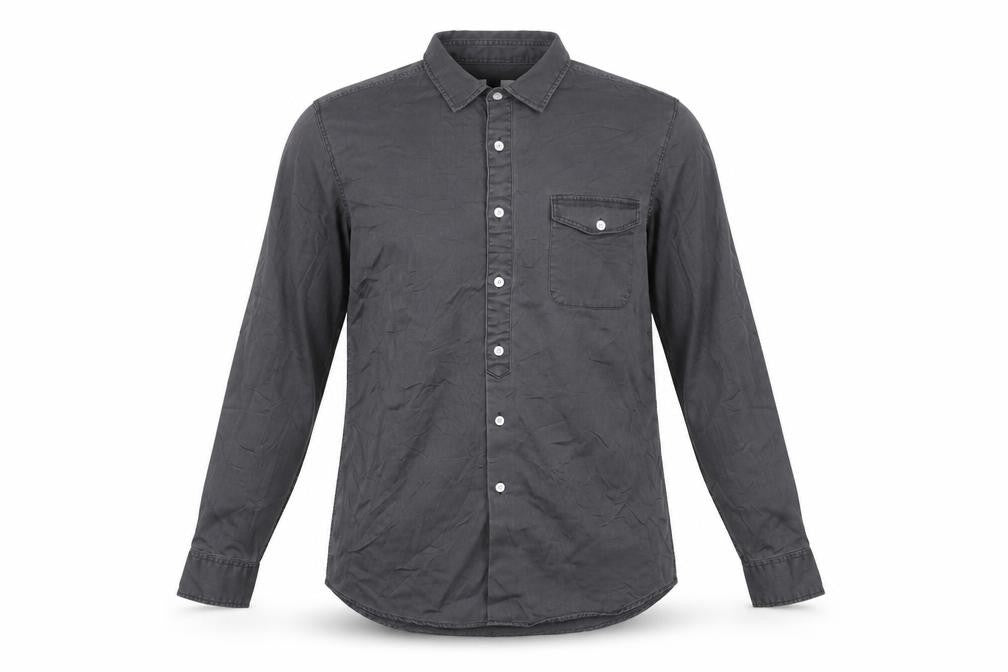 Topman Men's Grey Long Sleeve Casual Shirt - M