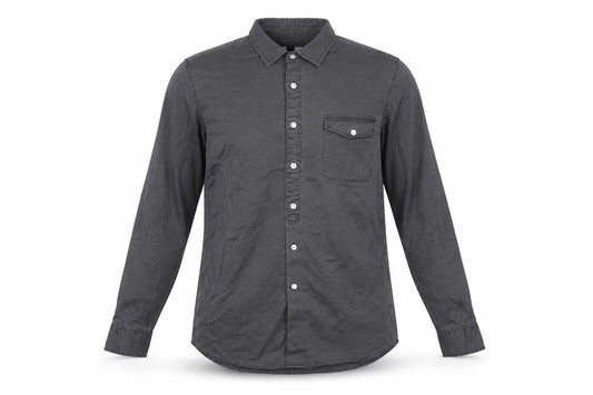 Topman Men's Grey Long Sleeve Casual Shirt - M