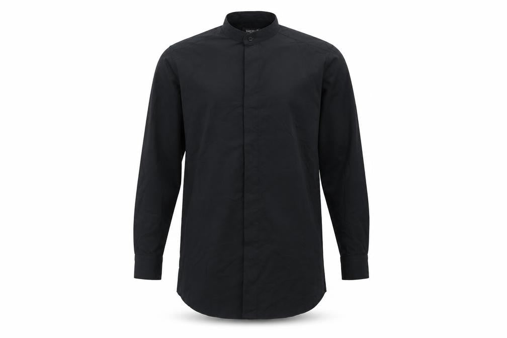Omega Men's Black Button-Up Shirt, Long Sleeve, Size S