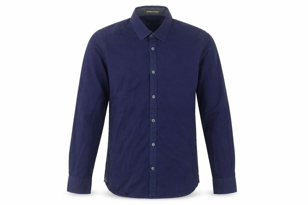 Ted Baker Men's Blue Long Sleeve Button-Up Shirt - M