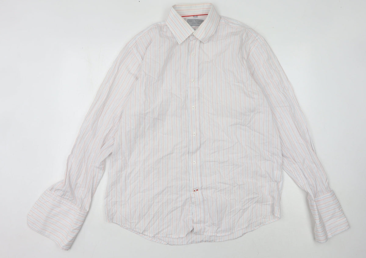 Brook Taverner Men's Multicoloured Stripe Shirt 15.5