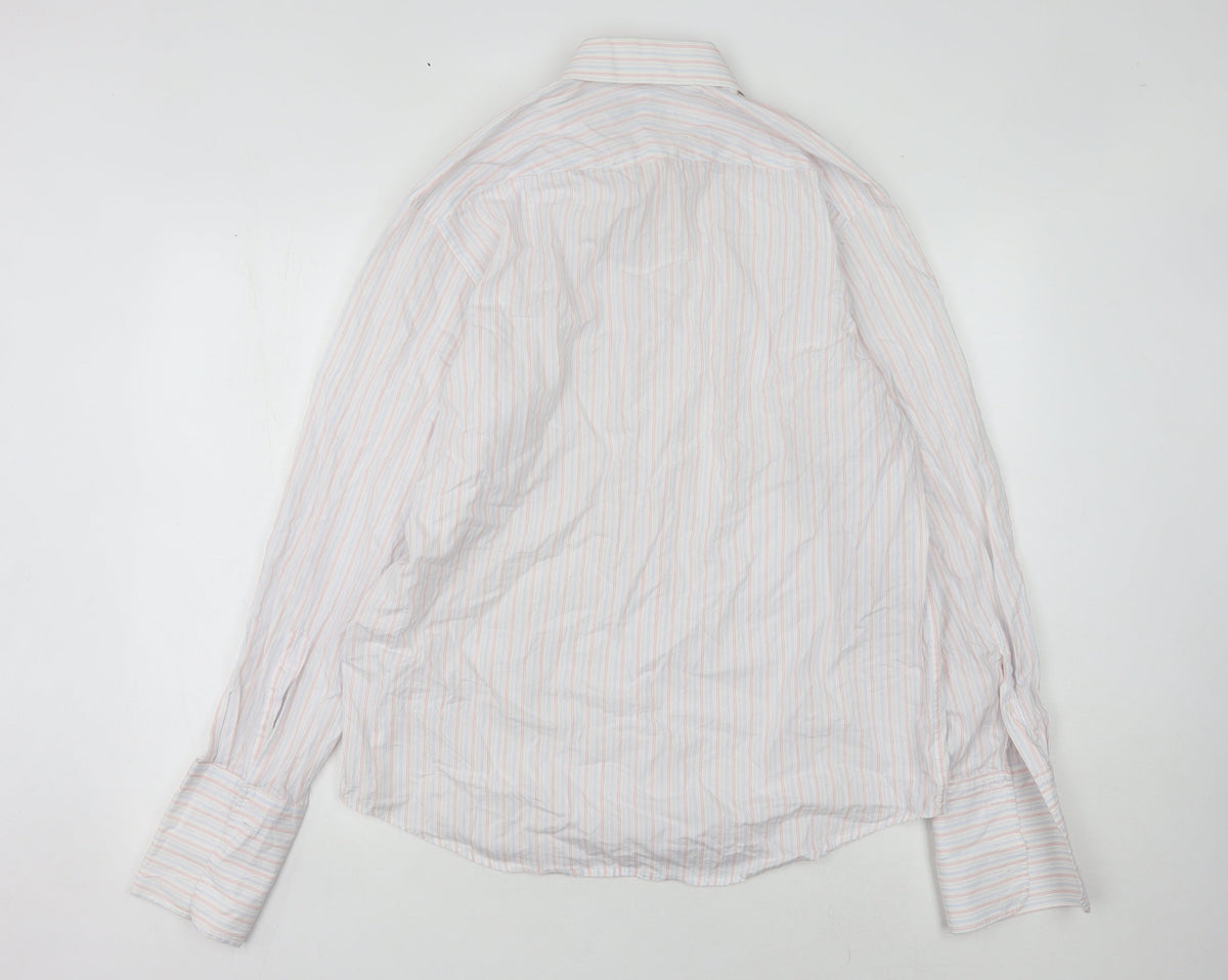 Brook Taverner Men's Multicoloured Stripe Shirt 15.5