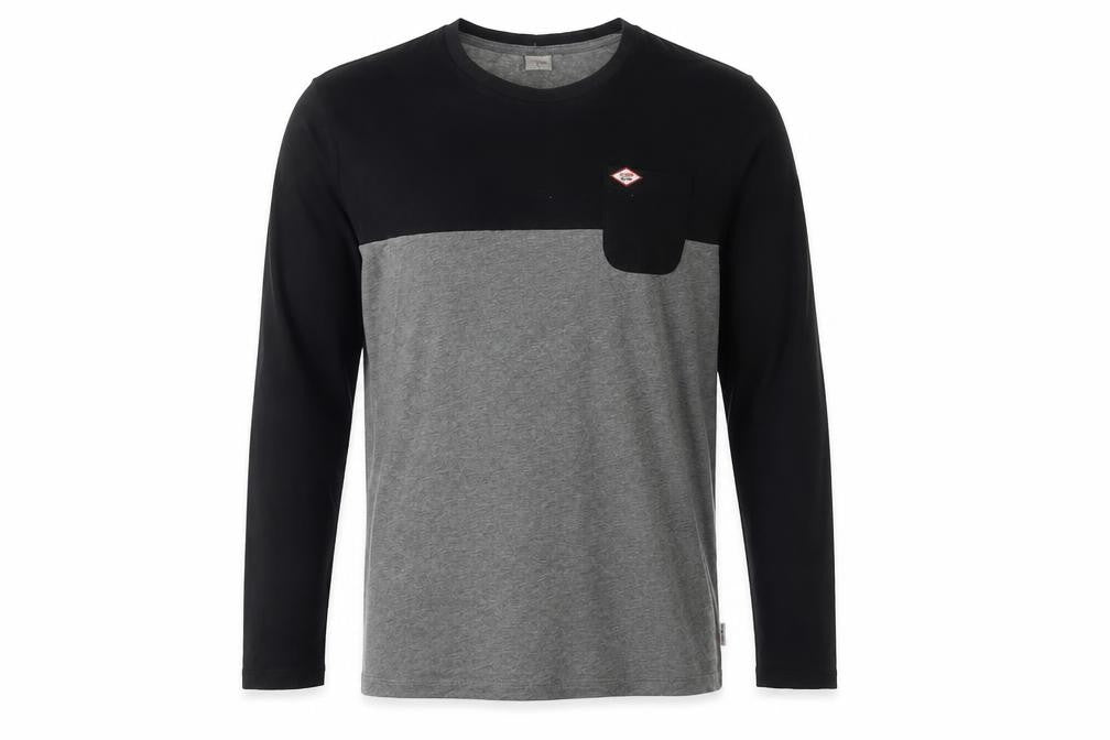 Lee Cooper Men's L Black Grey Long Sleeve T-Shirt