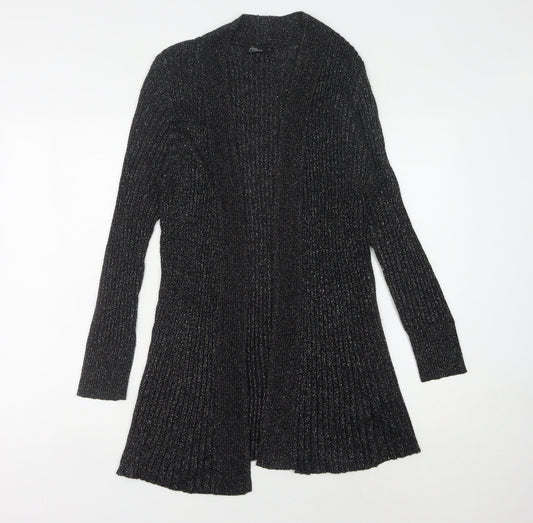 Bm Collection Black Women's Open Front Cardigan Medium Size