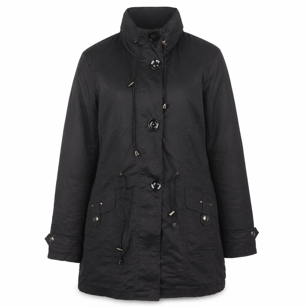 Inn Collection Women's Black Regular Raincoat Size 14