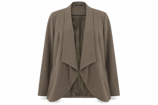 Bm Women's Brown Blazer Size 12 Lined Long Sleeve