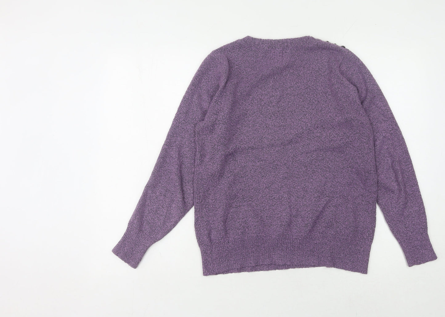Bonmarché Women's Purple Square Neck Jumper