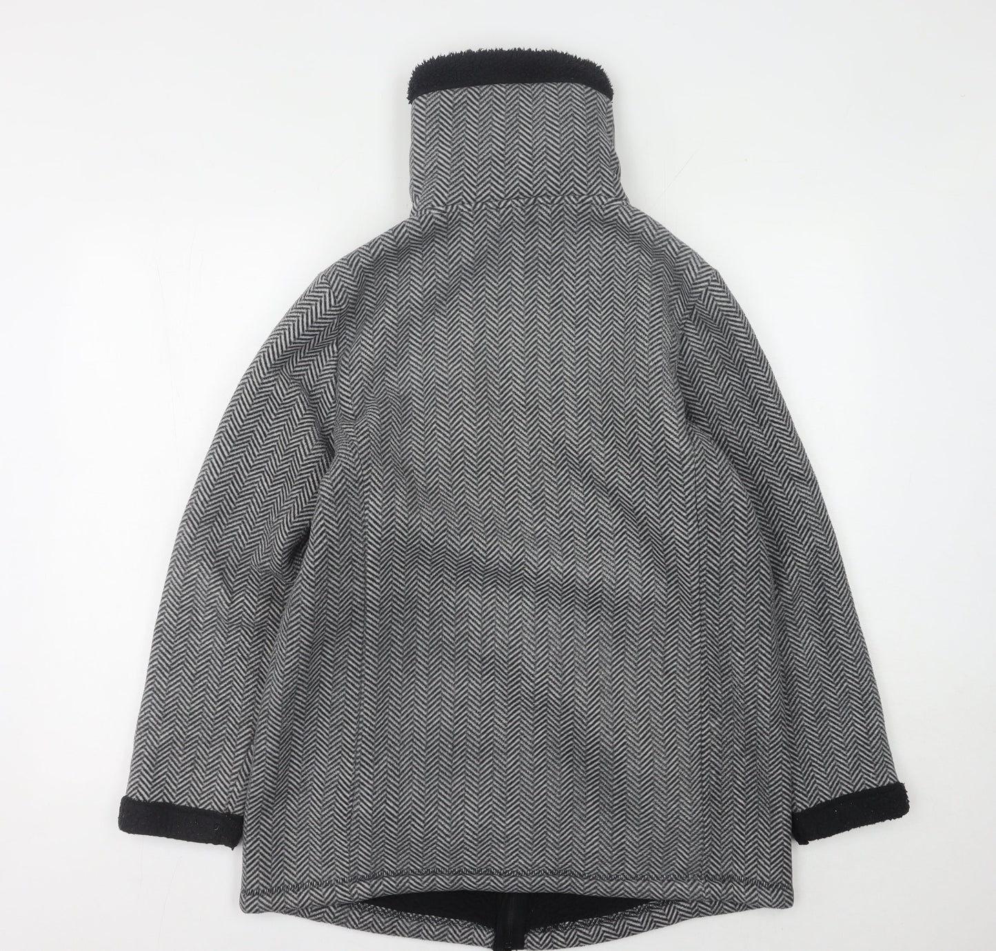Bonmarché Women's Grey Herringbone Coat M