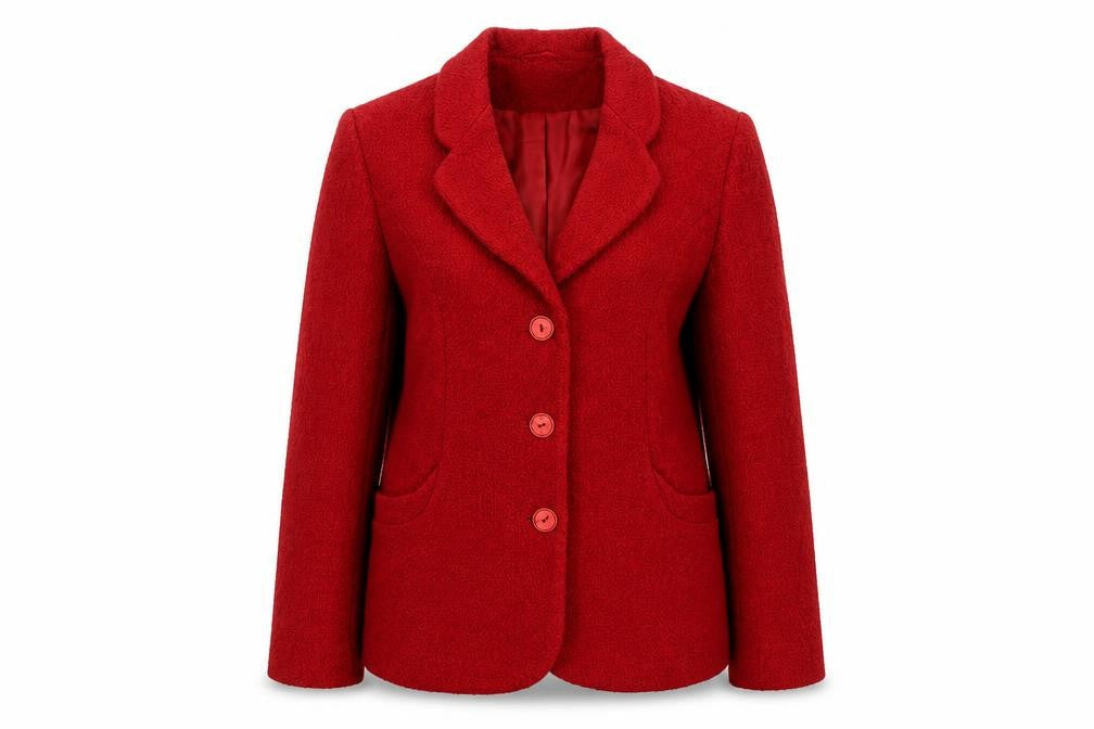 Eastex Women's Red Bouclé Blazer Size 10