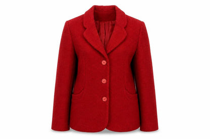 Eastex Women's Red Bouclé Blazer Size 10
