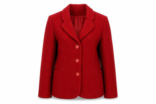 Eastex Women's Red Bouclé Blazer Size 10