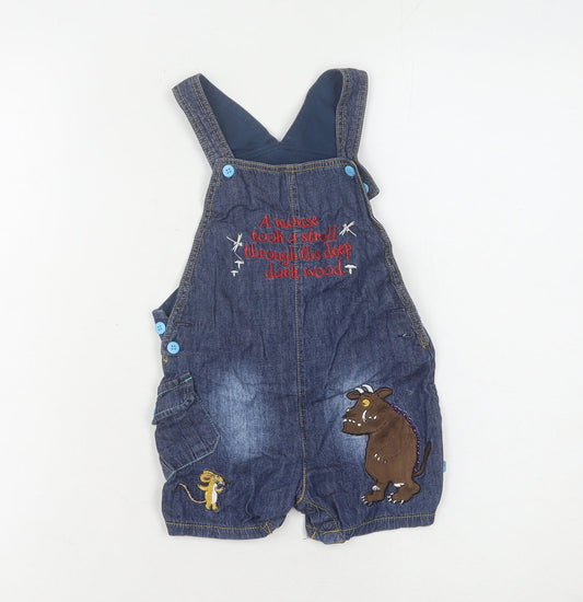 The Gruffalo Girls Blue Denim Dungaree Playsuit 12-18 Mths