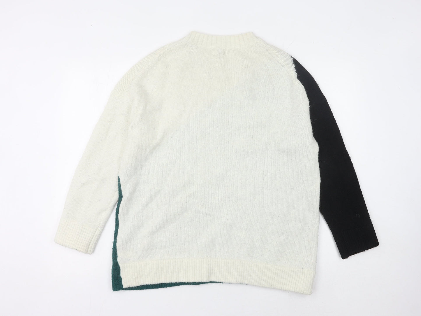 John Lewis Women's Crew Neck Colour Block Jumper S