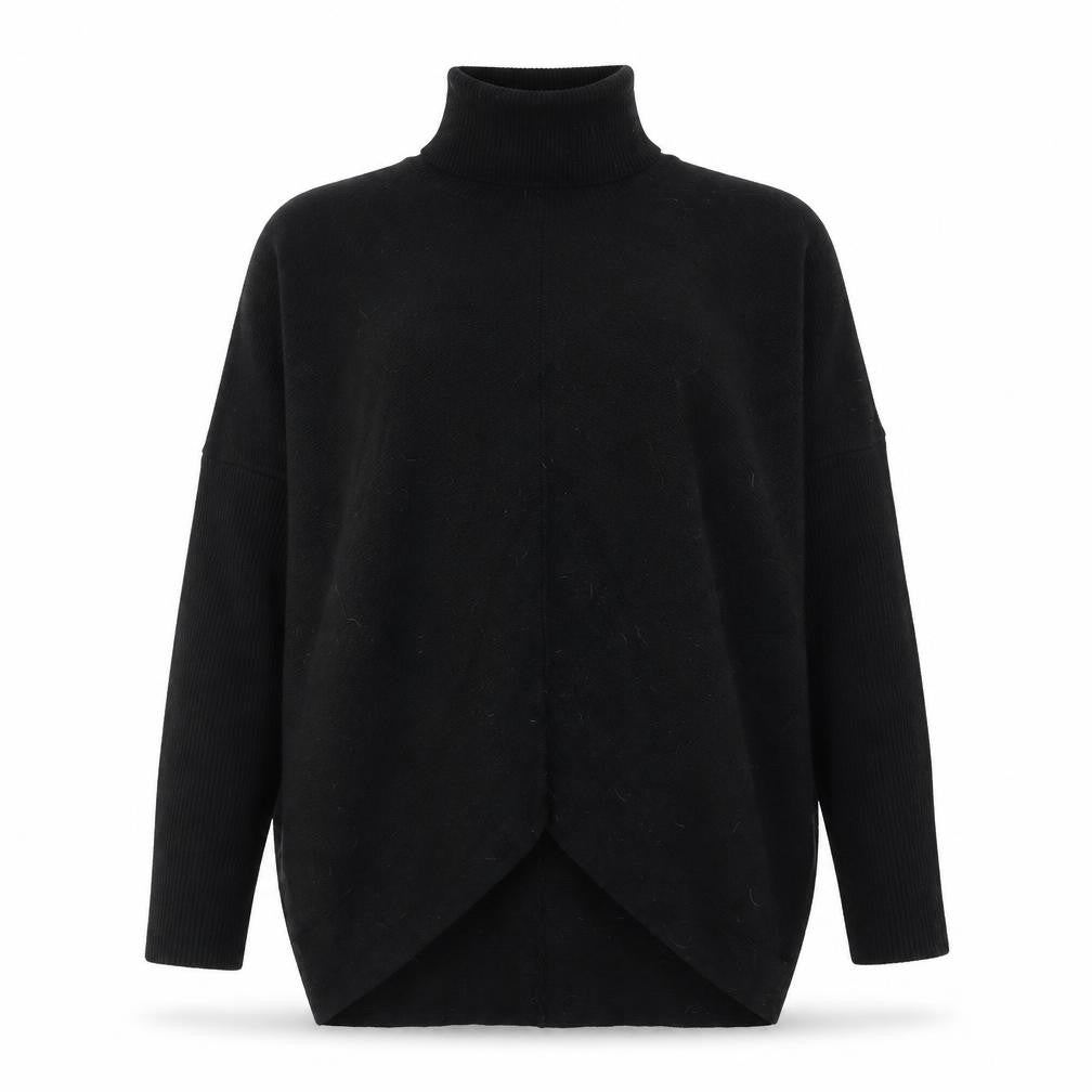 Blue Vanilla Women's Black Roll Neck Pullover Jumper