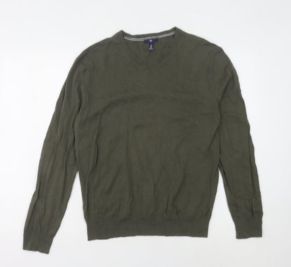Gap Men's Green V-Neck Pullover Jumper M