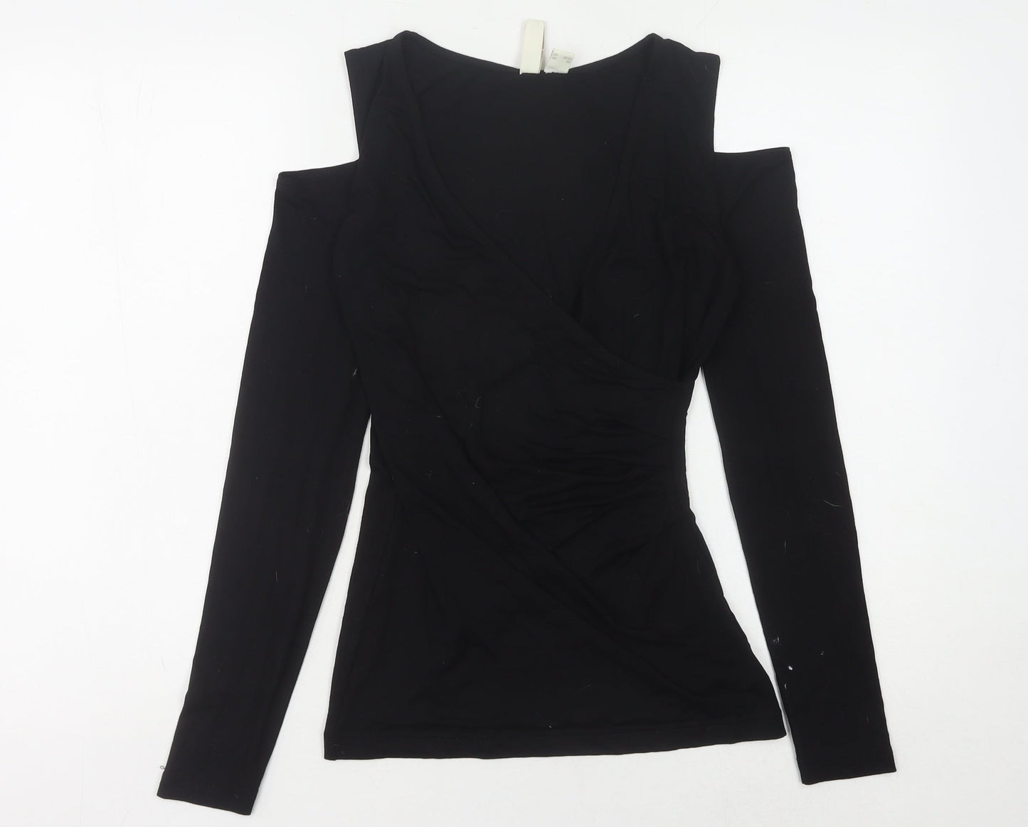 Body Flirt Women's Black XS Wrap Blouse