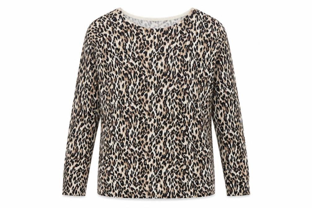 White House Black Market Women's Animal Print Pullover Jumper S