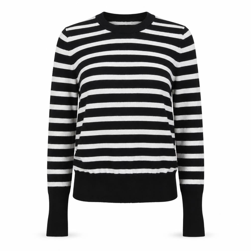 Zara Women Black Striped Pullover Jumper S