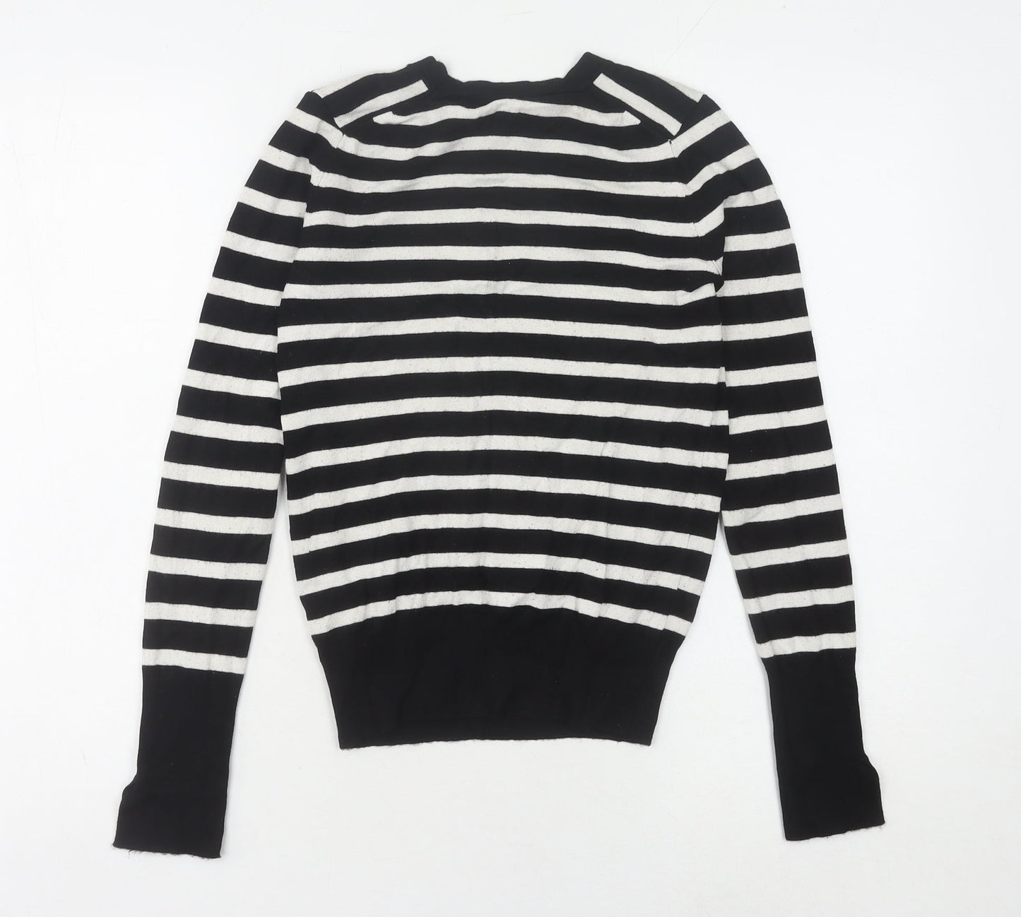 Zara Women Black Striped Pullover Jumper S