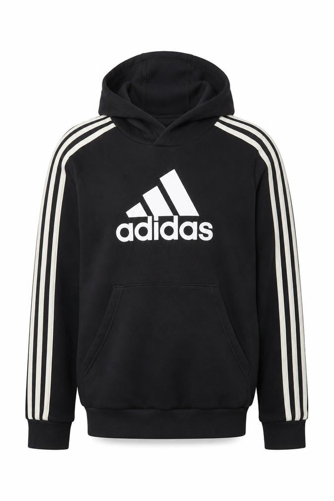 Adidas Boys Black Graphic Pullover Hoodie 13-14 Years