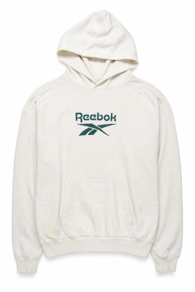 Reebok Unisex White Hoodie Large Casual Pullover