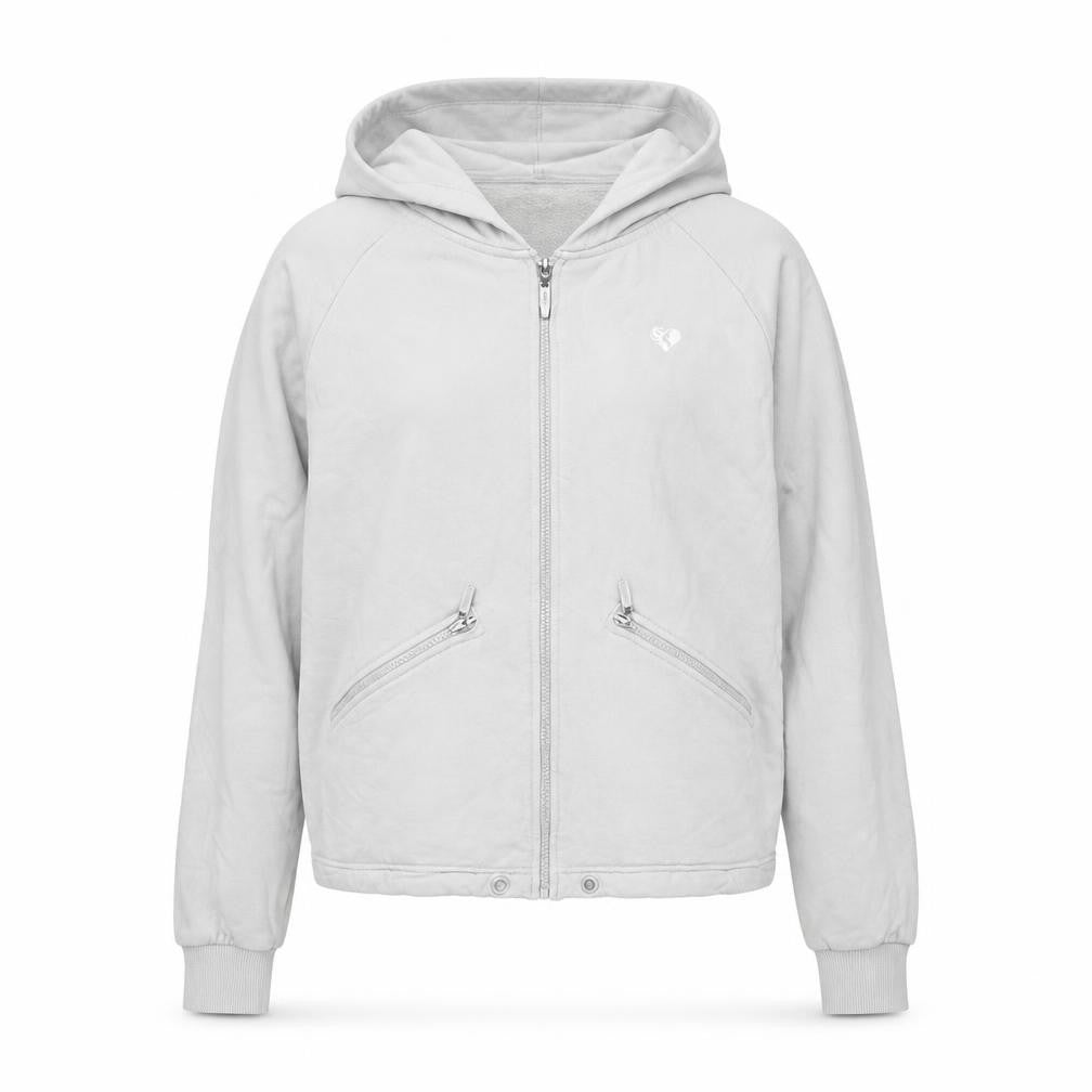 Women's Best Grey Full Zip Hoodie, Women's S, Cotton, Casual