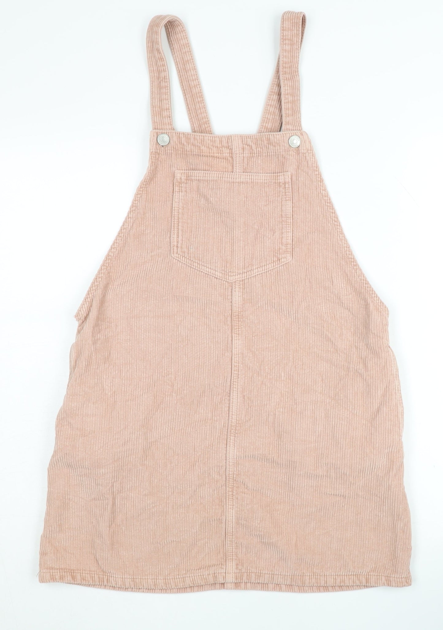Topshop Beige Corduroy Pinafore Dress UK 10 Women