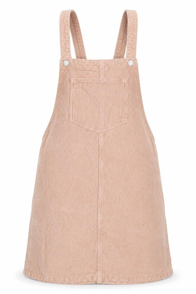 Topshop Beige Corduroy Pinafore Dress UK 10 Women