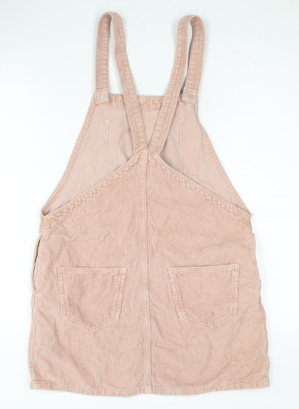 Topshop Beige Corduroy Pinafore Dress UK 10 Women