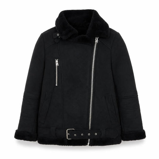 Topshop Women’s Black Biker Jacket Size 6