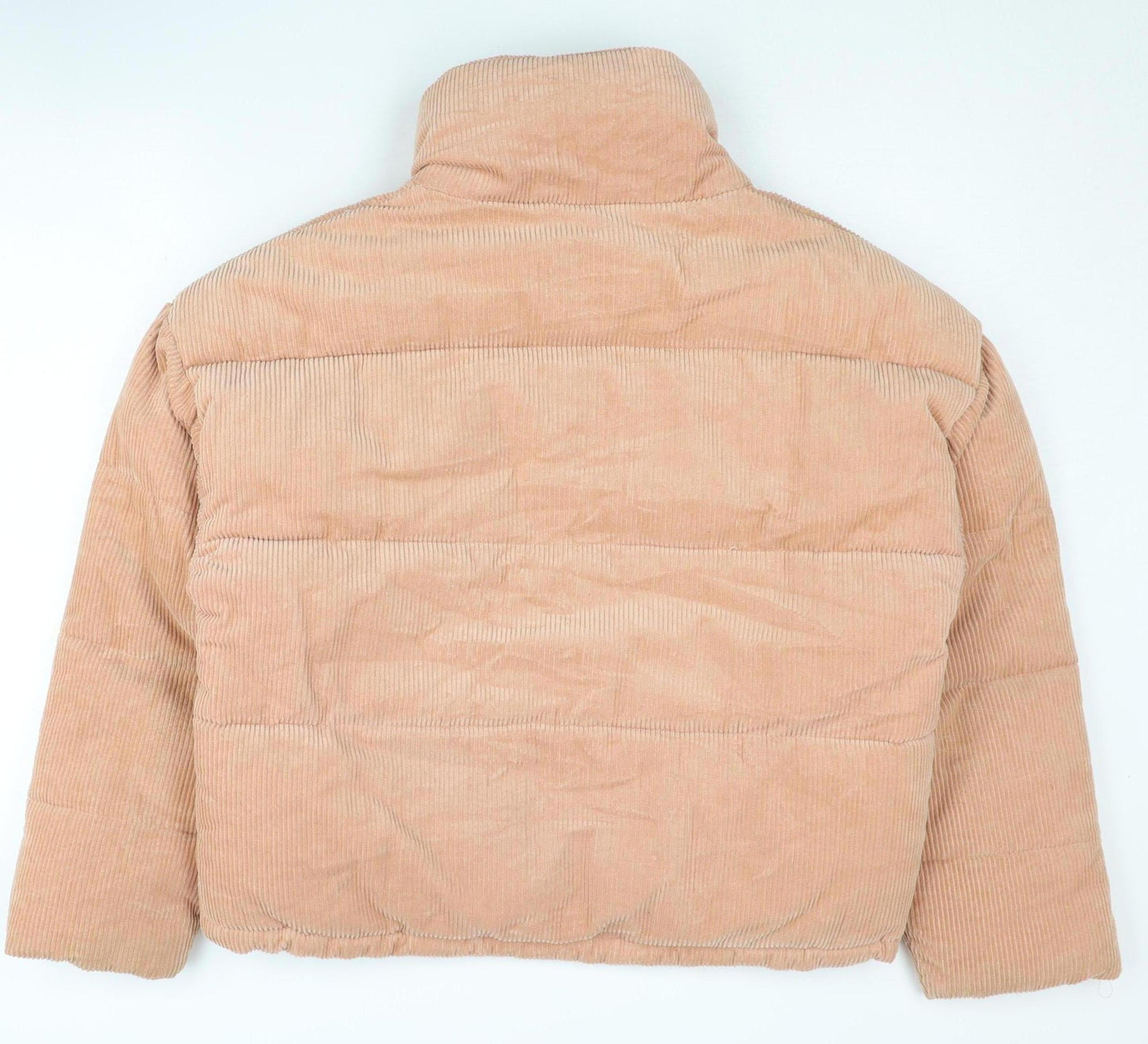 Topshop Women's Beige Cotton Puffer Jacket Size 6