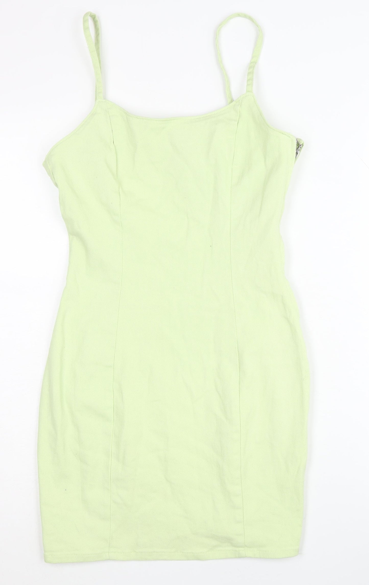 H&M Women’s Green Slip Dress, Size 10, Summer Chic