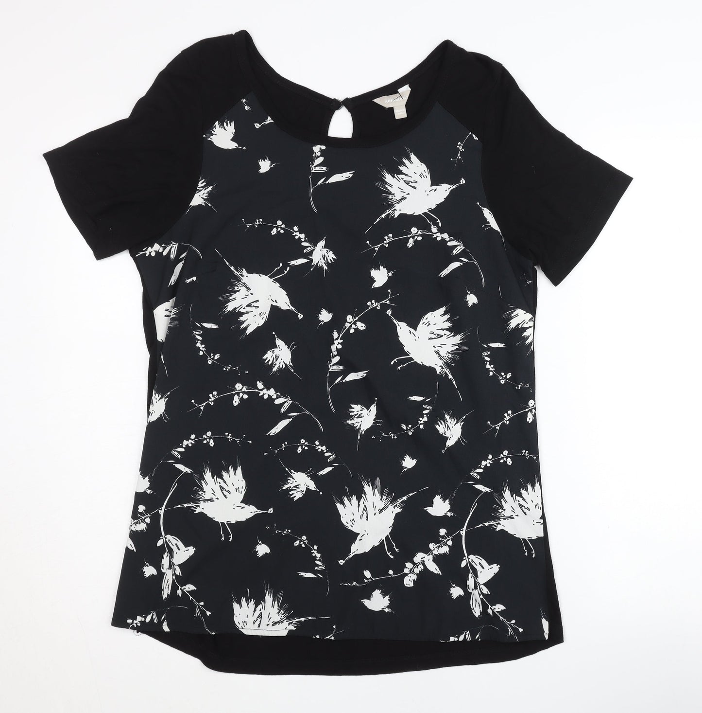 Anthology Women's Black Animal Print Blouse Size 12