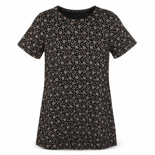 FatFace Women's Floral T-Shirt Dress Black Size 10