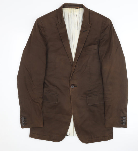Topman Men's Brown Blazer Jacket Size 36