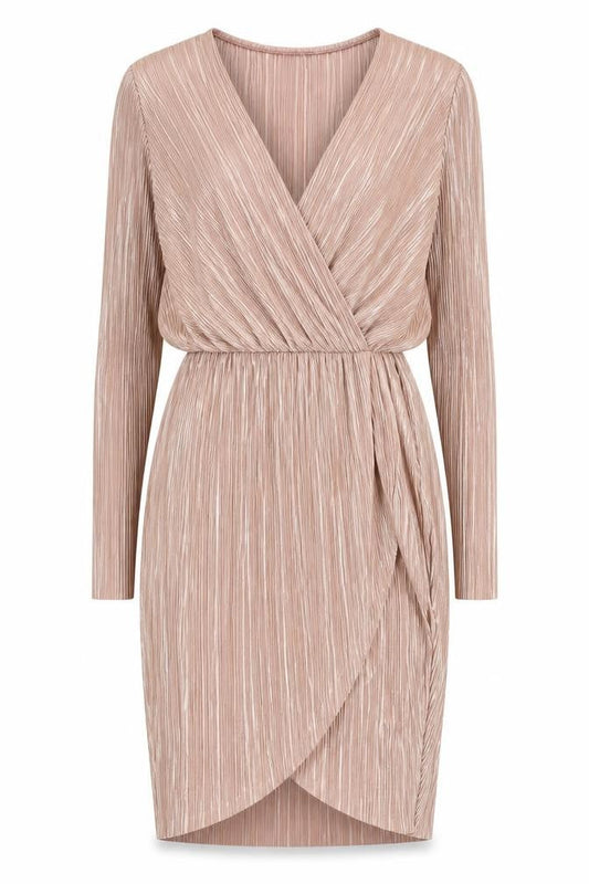 Quiz Women's Brown Wrap Dress Size 8 Party