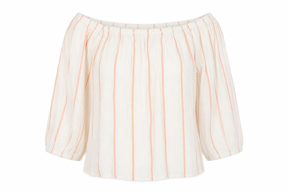 Miss Selfridge Women's White Striped Blouse UK 10