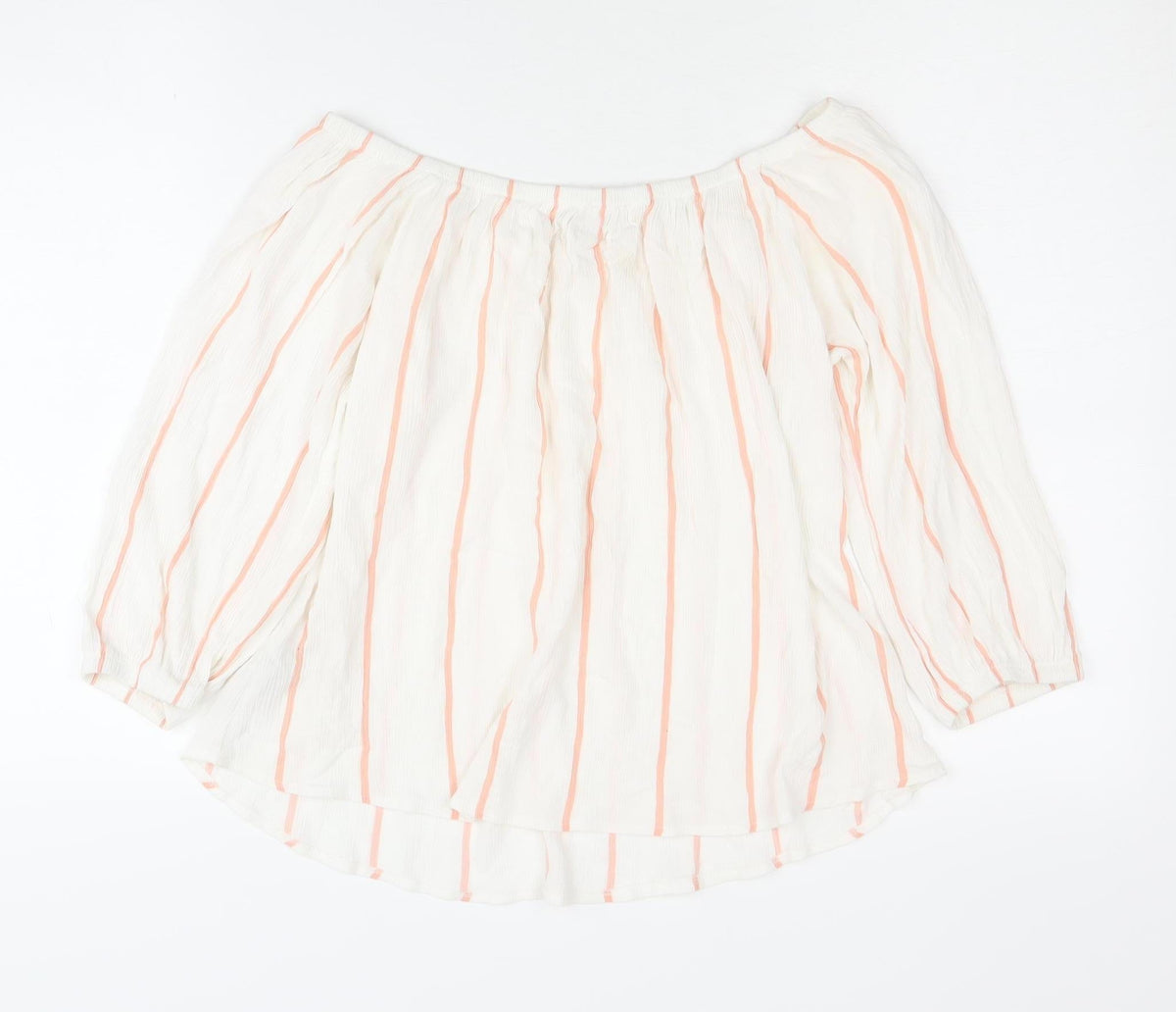 Miss Selfridge Women's White Striped Blouse UK 10