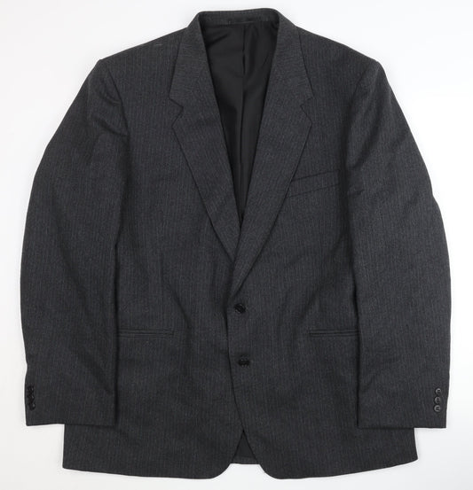 Sovrano Men's Grey Wool Blazer, 46, Classic Style