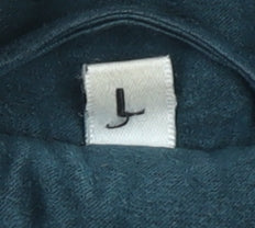 Klass Blue Suede Women's L Coat with Zipped Pockets
